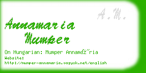 annamaria mumper business card